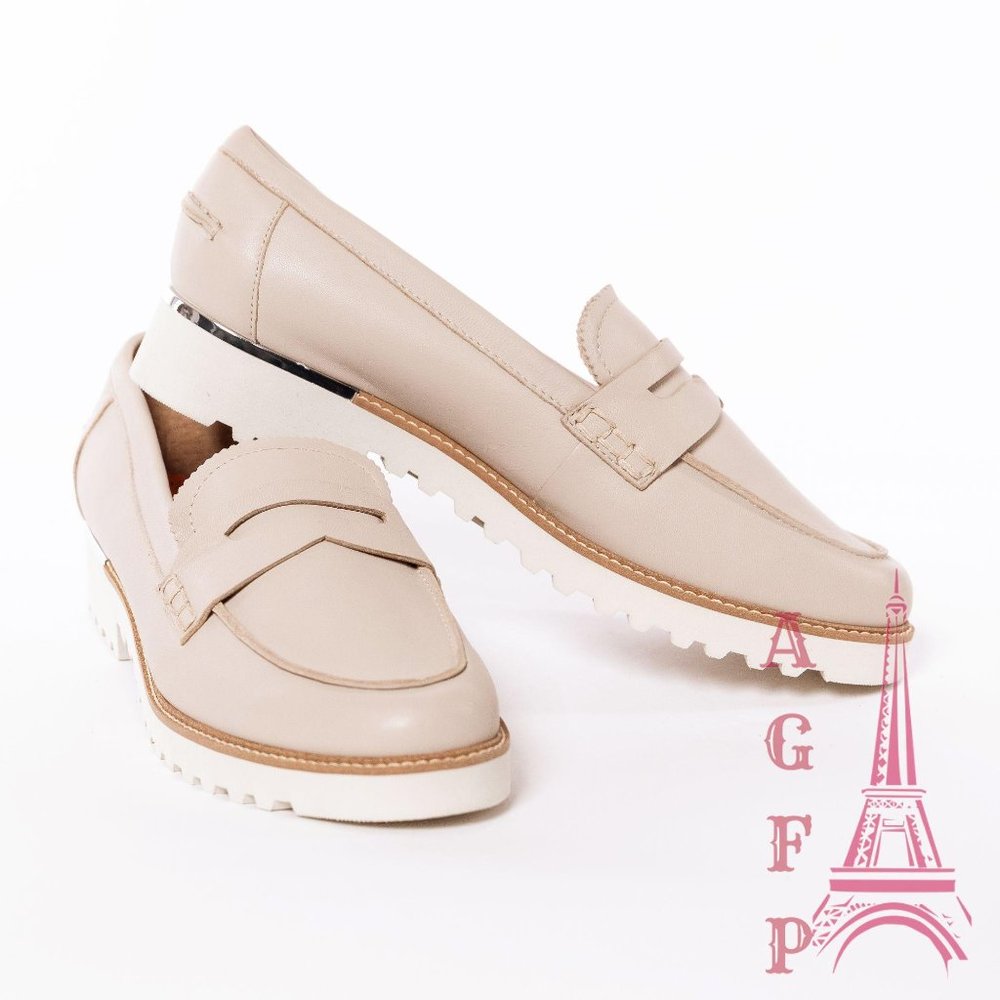 Franco Sarto Cedra leather loafer platform loafers